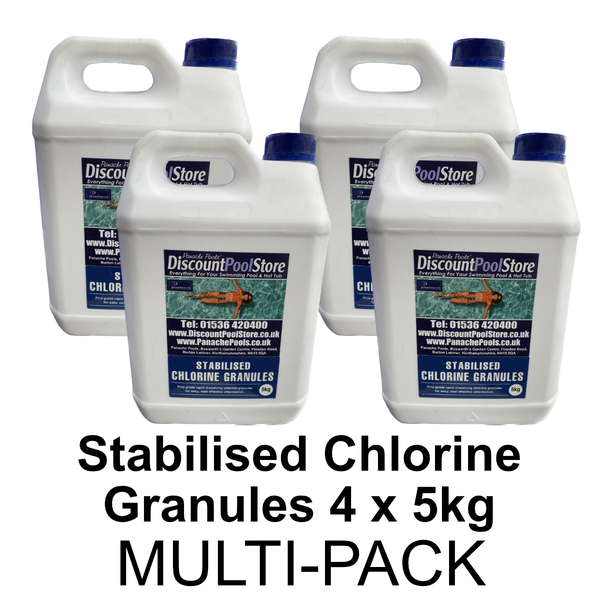 Stabilised Chlorine Granules sanitiser for swimming pools and hot tubs