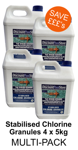 Stabilised Chlorine Granules 5kg (Twin or Four Pack)