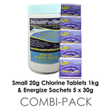 Small Chlorine Tablets with Energize Sachets