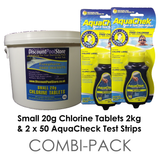 Small Chlorine Tablets with AquaChek Test Strips