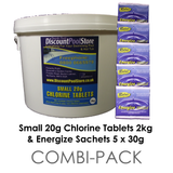 Small Chlorine Tablets with Energize Sachets