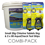 Small Chlorine Tablets with AquaChek Test Strips