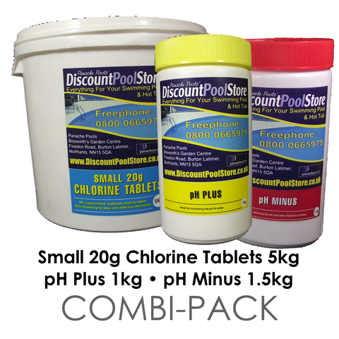 Small Chlorine Tablets pH Plus pH Minus