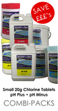 Small Chlorine Tablets pH Plus pH Minus