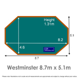 Westminster wooden pool dimensions