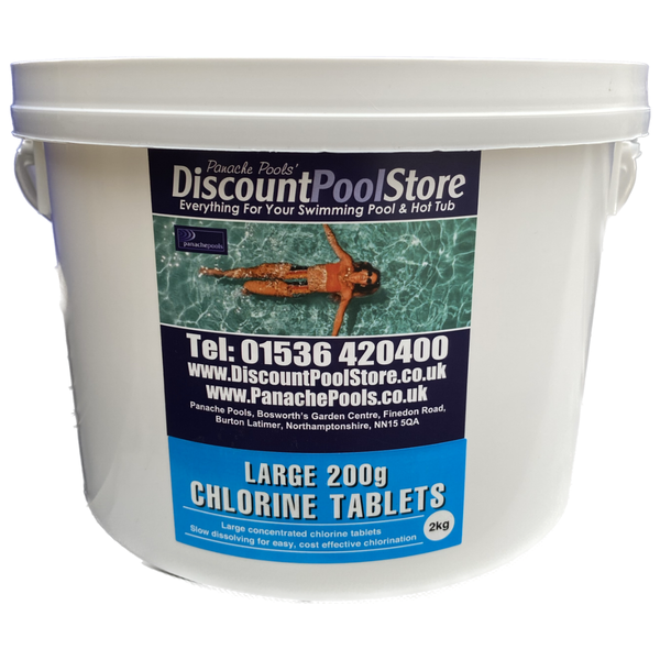 Large 200g Chlorine Tablets for swimming pools Panache Pools' Discount Pool Store
