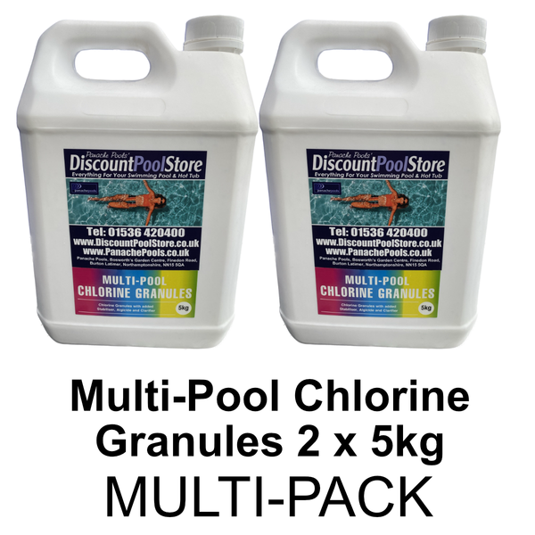 Multi Pool Chlorine Granules for swimming pools algicide, clarifier Panache Pools' Discount