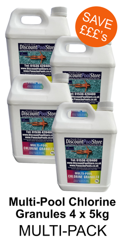 Multi Pool Chlorine Granules 5kg (Twin Pack or Four Pack)