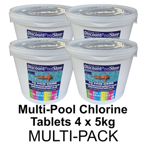 Large 200g Multi Pool Chlorine Tablets 5kg (Twin Pack or Four Pack)
